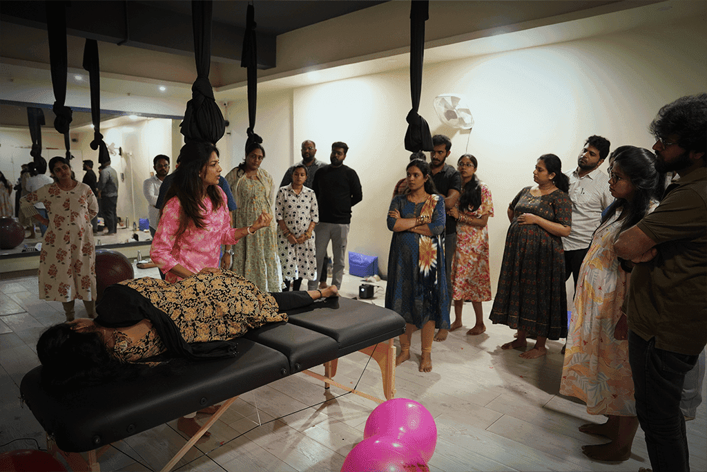 Birth preparation workshop group session at The Birthwave